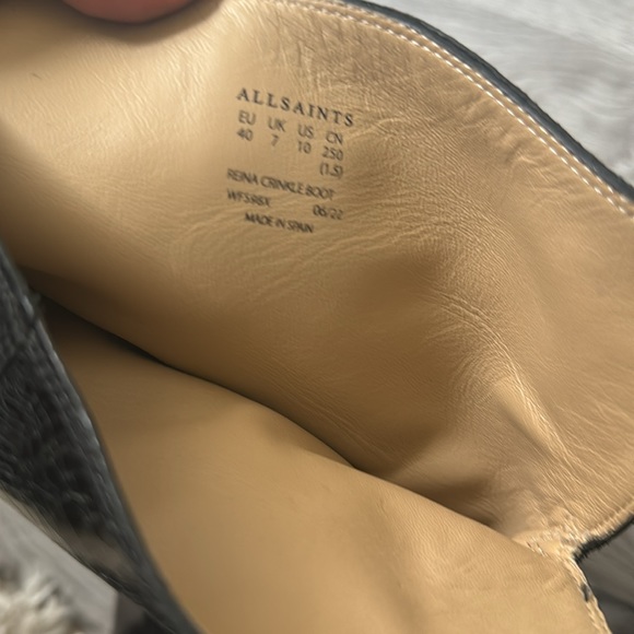 All Saints Reina Gunmetal over the knee boot - Picture 4 of 5